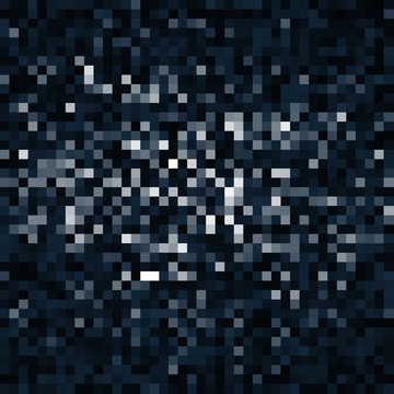pixel mosaic dark blue. poster squares abstract black and blue. dark background pattern for design. grunge texture. halftone effect. eps10 vector illustration.
