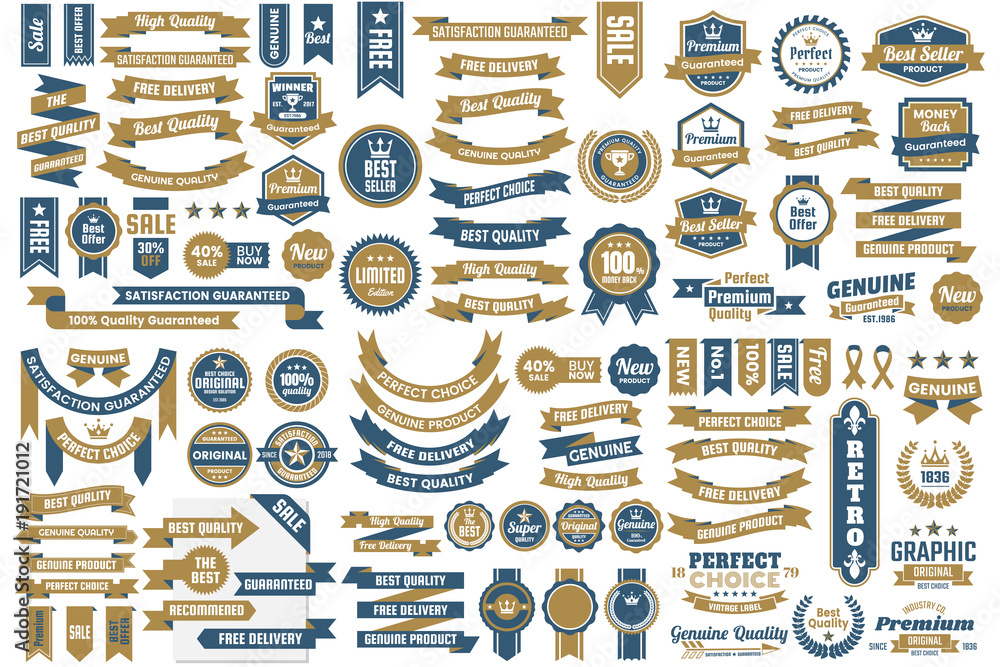 Wall mural vintage retro vector logo for banner