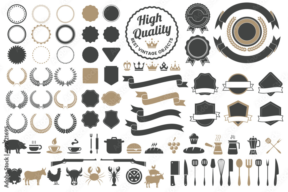 Wall mural vintage retro vector logo for banner