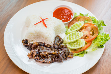sun dried pork and rice