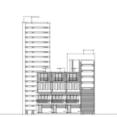 Abstract architectural drawing sketch,Illustration