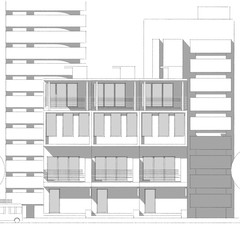 Abstract architectural drawing sketch,Illustration