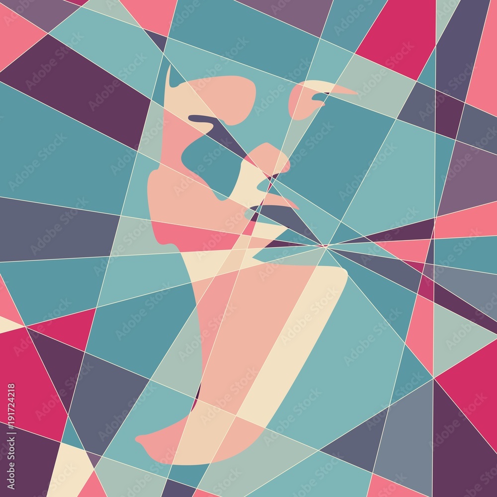 Canvas Prints low poly design template. polygonal mosaic background