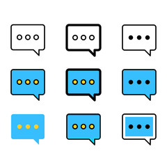 Set of Speech Bubbles Icons. Chat Message Icons