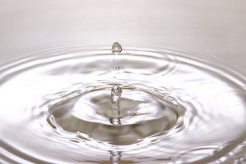 一粒の水を垂らして出来た一瞬の水の表情