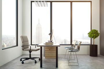 Bright office with NY view