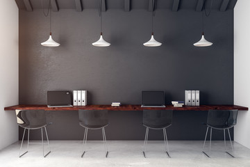 Contemporary coworking office interior