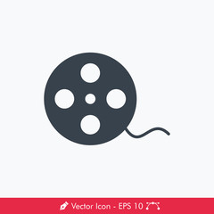 Movie Roll (Film) Icon / Vector