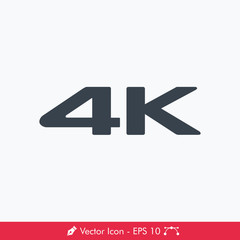 4K Icon / Vector