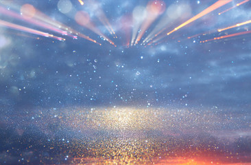 Abstract lens flare. concept image of space or time travel background over dark colors and bright...