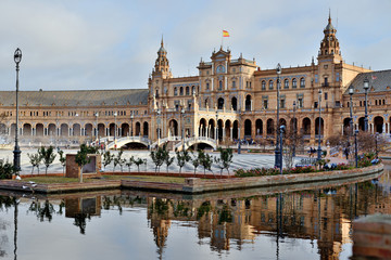 Fototapeta na wymiar The Square of Spain, Seville, Spain