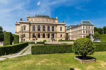 Fototapeta na wymiar Exterior view of the Rudolfinum a neo-renaissance style building