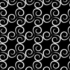 Spiral black on a white background.Seamless pattern.An abstract texture. For backgrounds ,fabric, Wallpaper.