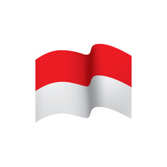 Indonesia flag, vector illustration