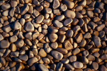 White stone at sunset
