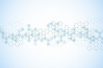 Abstract medical background with molecules structure.