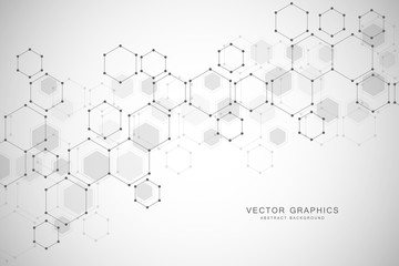 Abstract medical background with molecules structure.