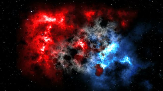 Red and blue nebula