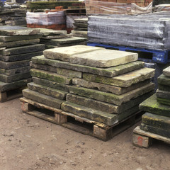 Architectural reclamation yard, paving slabs