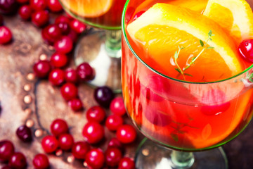 Refreshing Sangria drink