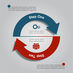 Fototapeta premium Infographic template. Vector illustration. Used for workflow layout, diagram, business step options, banner, web design.
