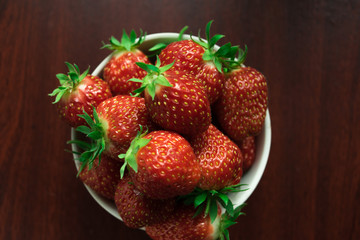 Strawberry on a wooden background