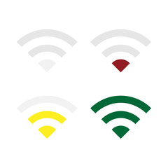 Vector image of set of icons Wi Fi.