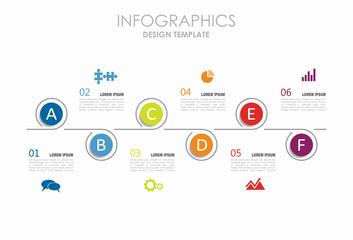 Infographic template. Vector illustration. Used for workflow layout, diagram, business step options, banner, web design.