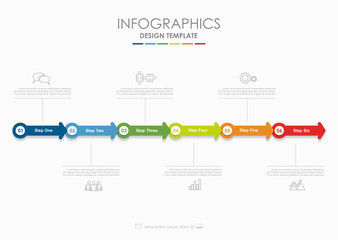 Infographic template. Vector illustration. Used for workflow layout, diagram, business step options, banner, web design.