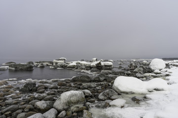 Beautiful sea in the winter