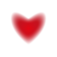 Fototapeta premium Bottom Gradient Big Red Heart Round Valenentine's day