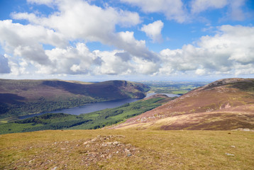 Views of Ennerdale Water to with the summit of Gtreat Born to the right. The English Lake District, UK.