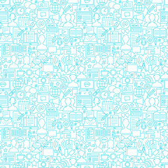 Blog White Line Seamless Pattern