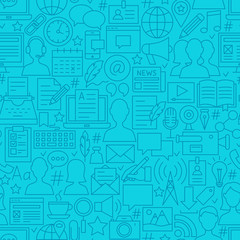 Blogging Line Seamless Pattern