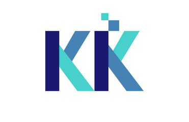 KK Digital Ribbon Letter Logo 