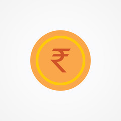 Flat Vector Icon Of Currency Coin.