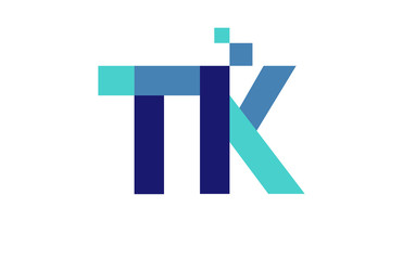 Obraz premium TK Digital Ribbon Letter Logo 