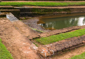 Landscape of ruin Royal Gardens and Pools, Lion Rock Sigiriya, Attractions Sri Lanka