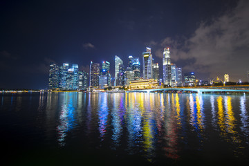Obraz premium Singapore cityscape at night
