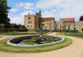 TONBRIDGE, ENGLAND, UK - JULY 01, 2017: Historic medieval grounds and buildings of Penhurst Place.