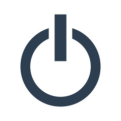 power button icon on white background.
