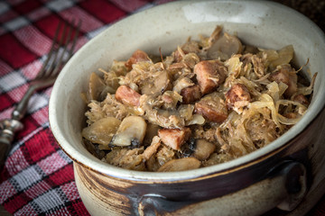 Traditional polish sauerkraut (bigos).