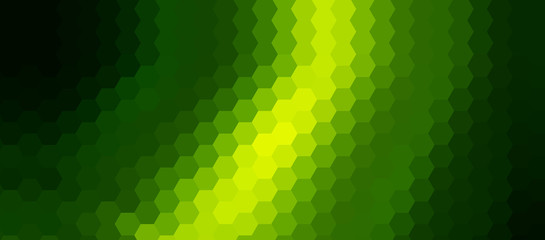 Green mosaic background, interesting hexagonal pattern 