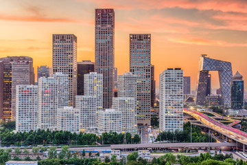 Beijing Sunset Scene