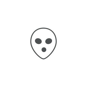 alien icon. sign design