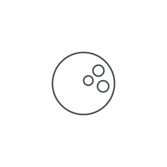 bowling ball icon. sign design