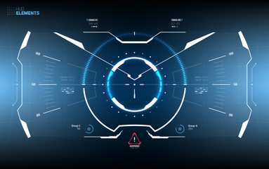 Sci-Fi Concept HUD Interface Screen. Virtual Reality View Display. Hologram Technology