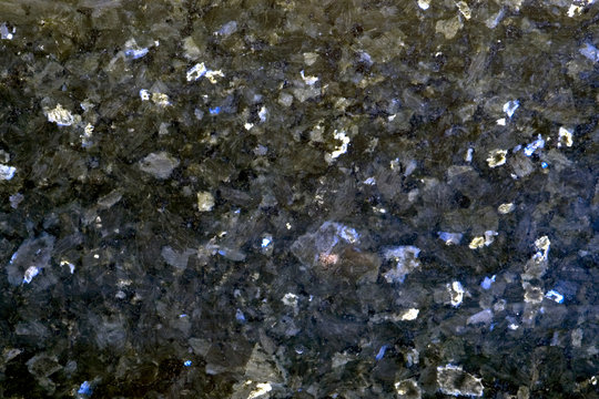 A Black Marble Stone Kitchen Worktop Closeup Full Frame