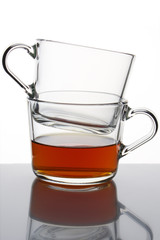 Two tea mugs with tea