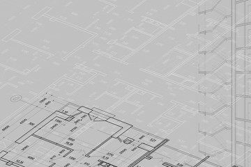 Background of architectural technical drawing